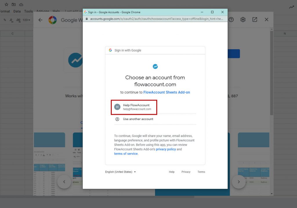 Log in บัญชี Google 