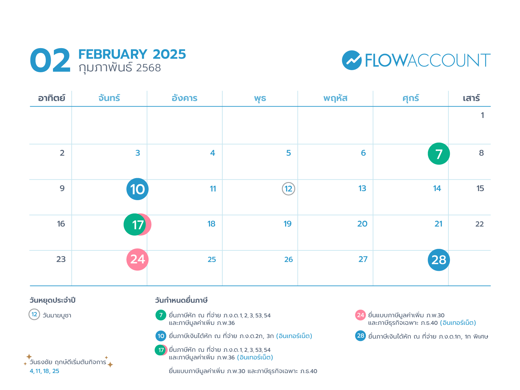 Tax calendar on 2 February