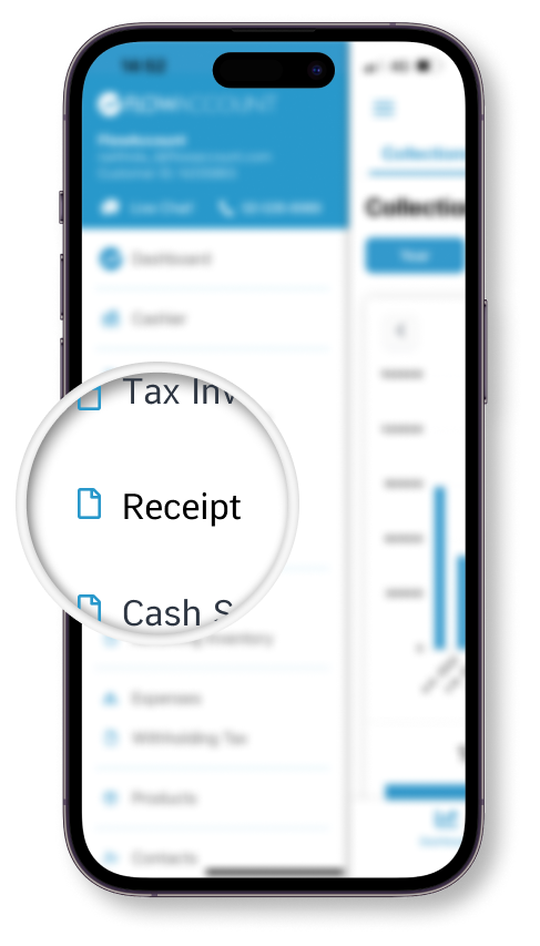 Create Receipt via mobile app