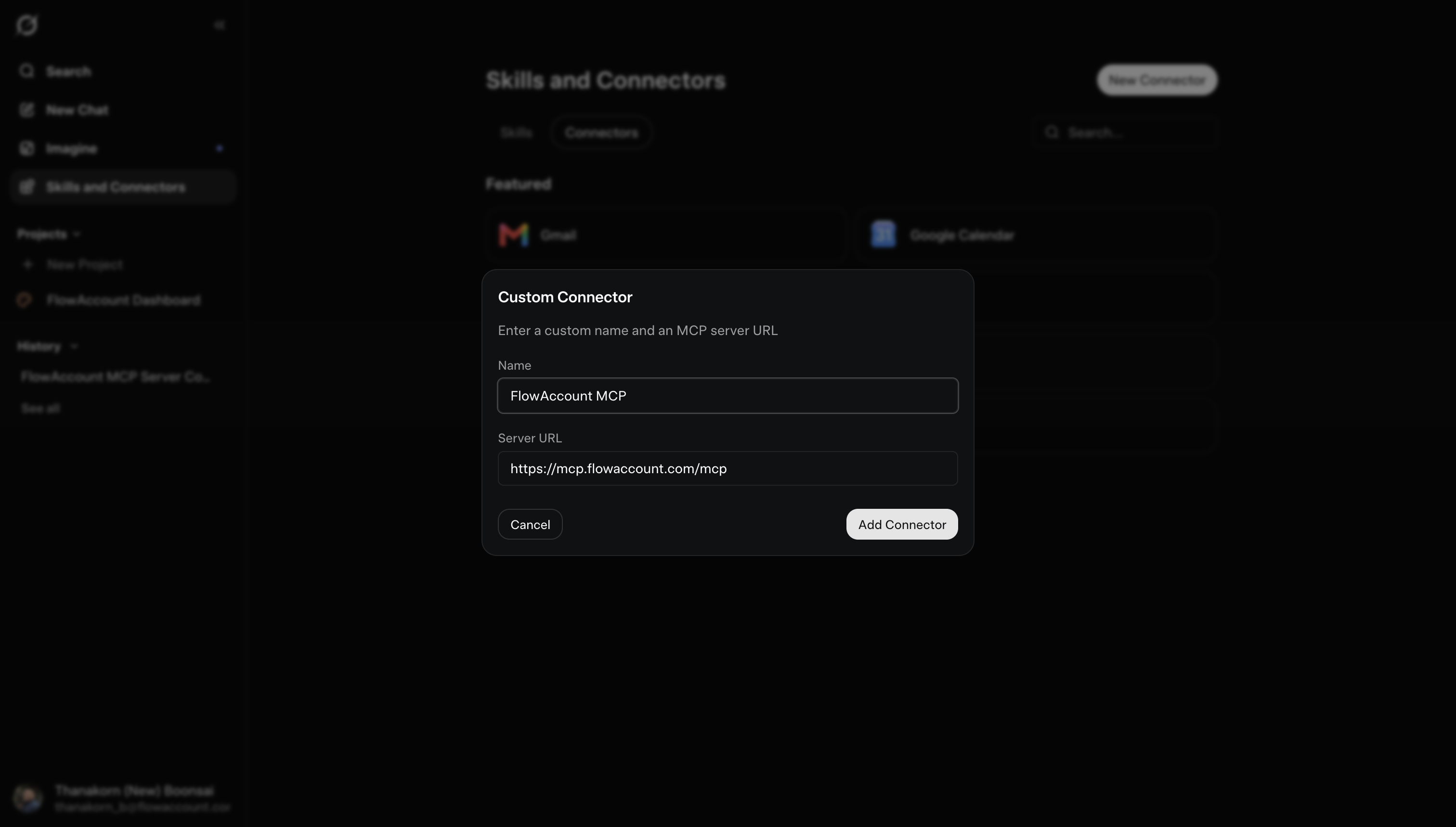 ใส่ URL ของ MCP server