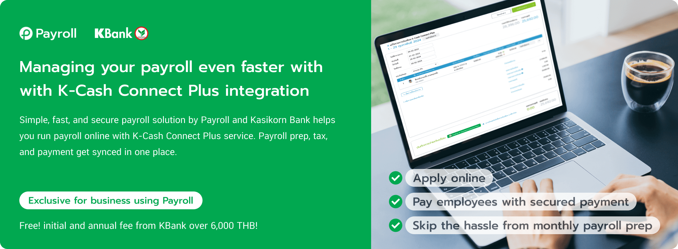 Online Payroll software for small business in Thailand