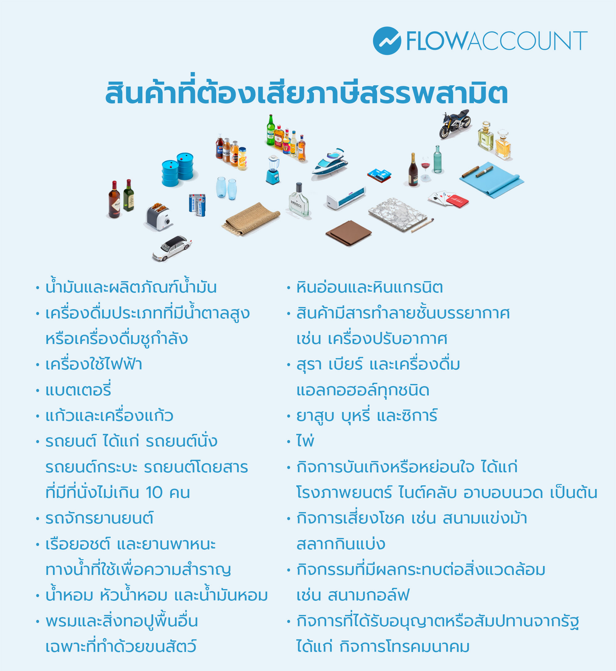 สินค้าที่ต้องเสียภาษีสรรพสามิต มีอะไรบ้าง