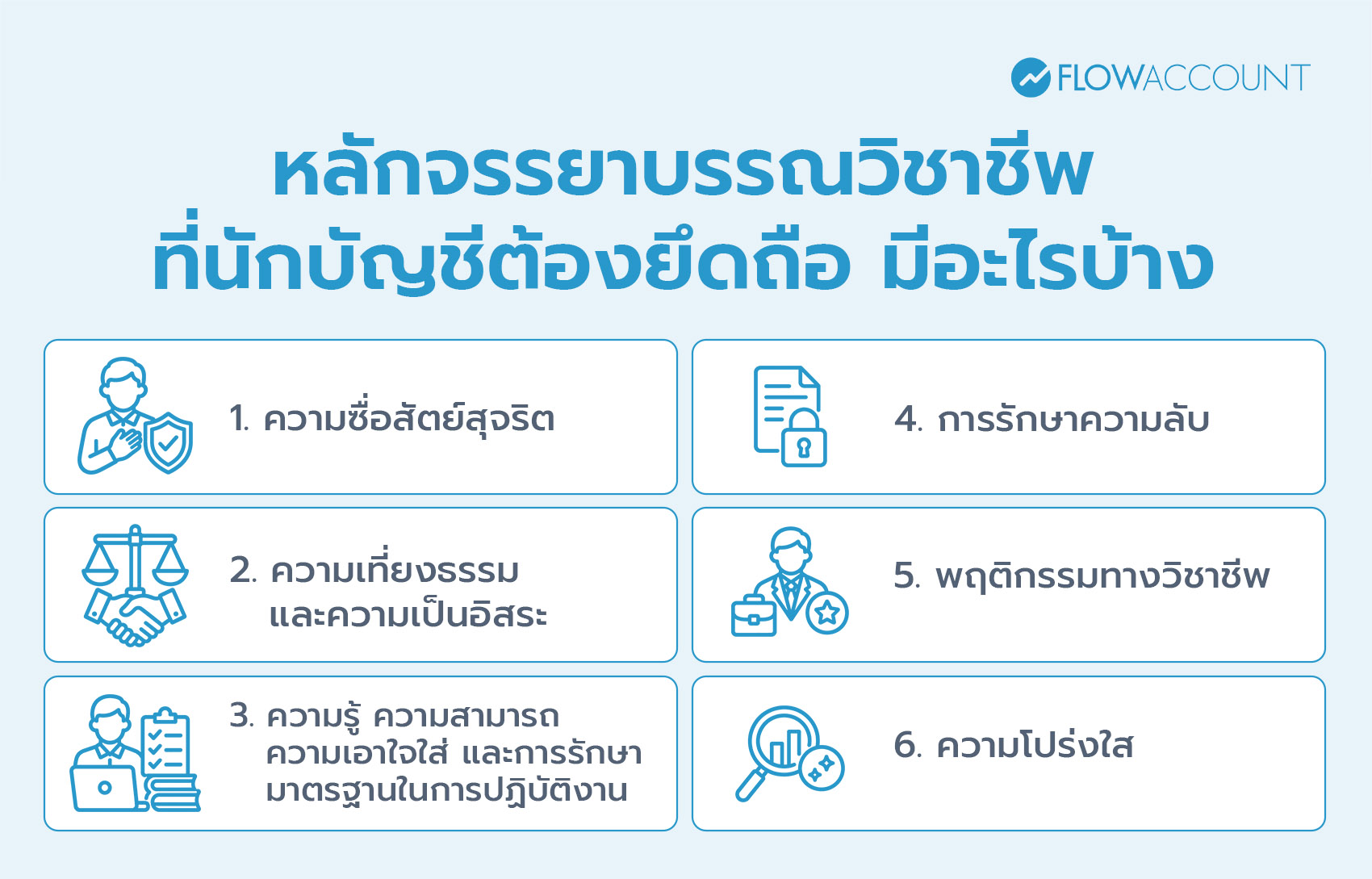 หลักจรรยาบรรณวิชาชีพที่นักบัญชีต้องยึดถือ มีอะไรบ้าง? 