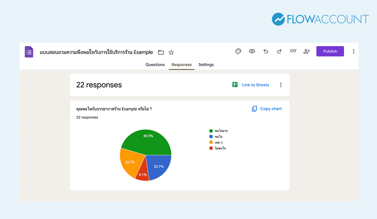 วิธีดูคำตอบใน Google Form 
